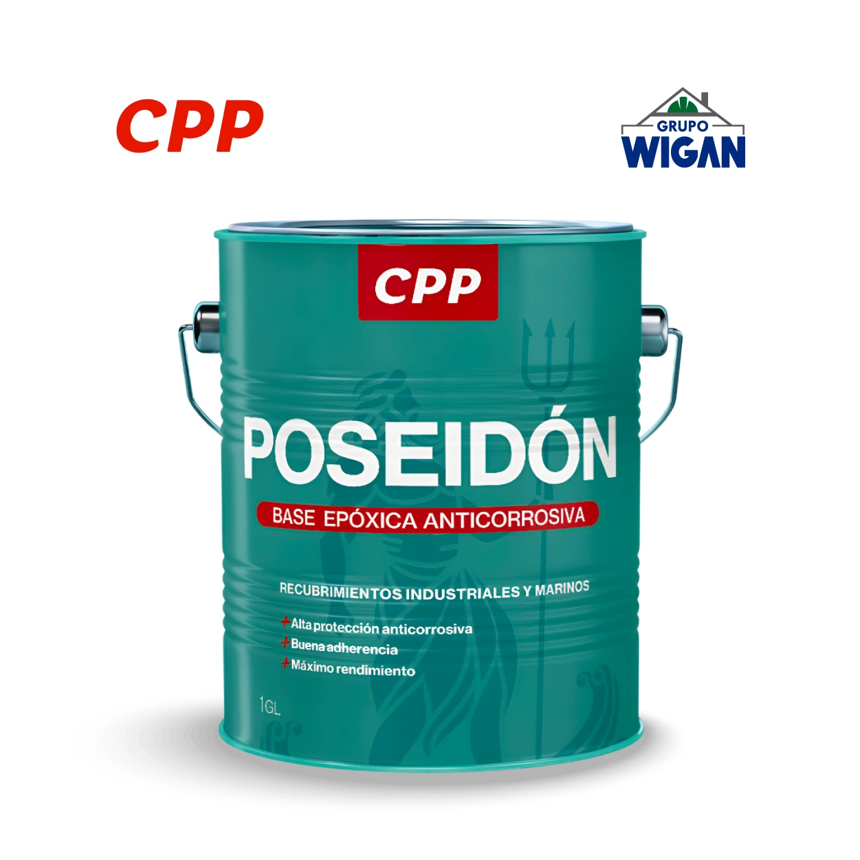 Lata de pintura Base Epóxica Anticorrosiva Poseidón CPP para estructuras metálicas