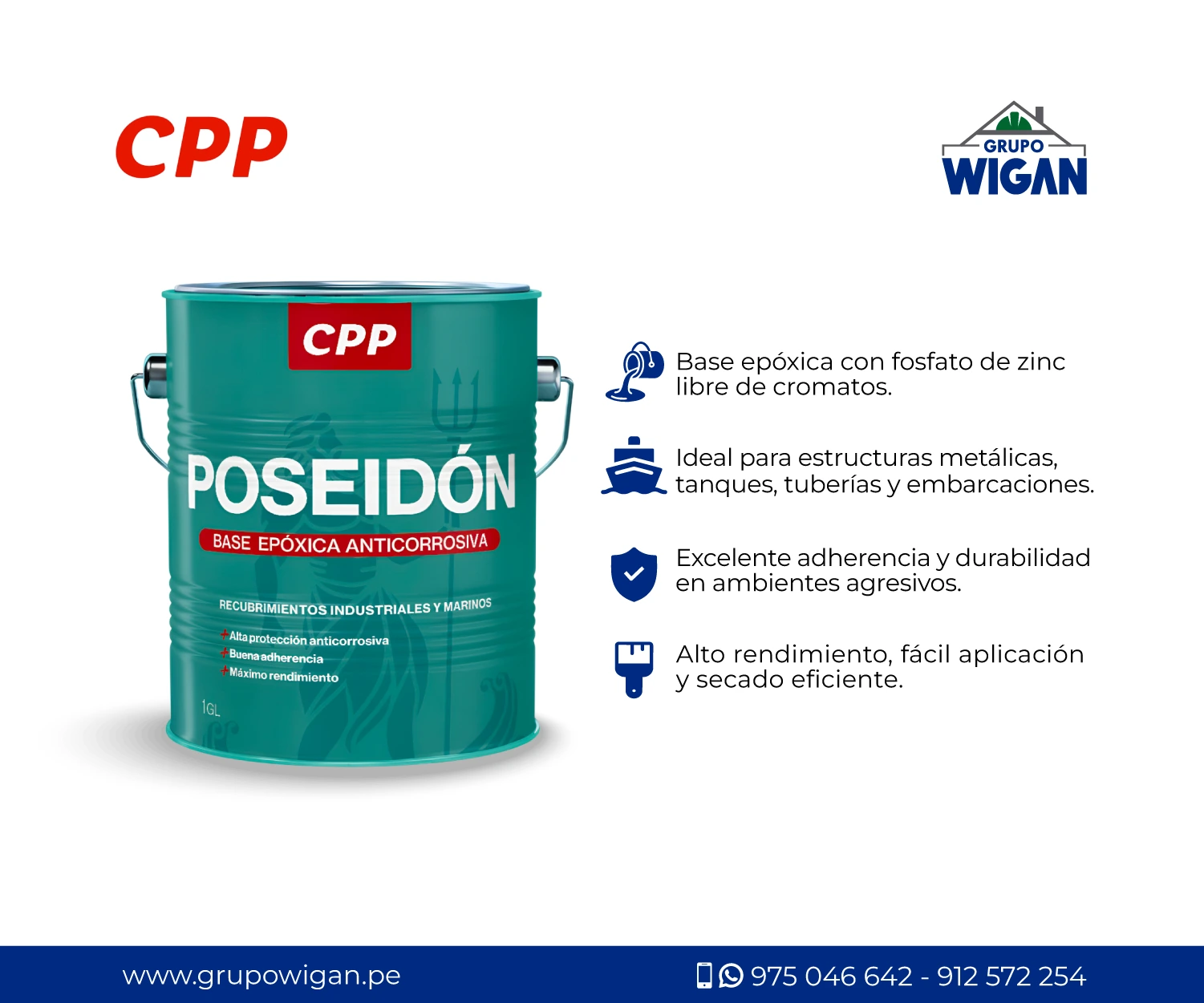 Beneficios de la Base Epóxica Anticorrosiva Poseidón CPP: adherencia, rendimiento y protección anticorrosiva