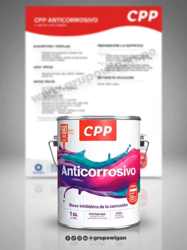Anticorrosivo CPP con ficha técnica, base inhibidora de la corrosión para superficies metálicas