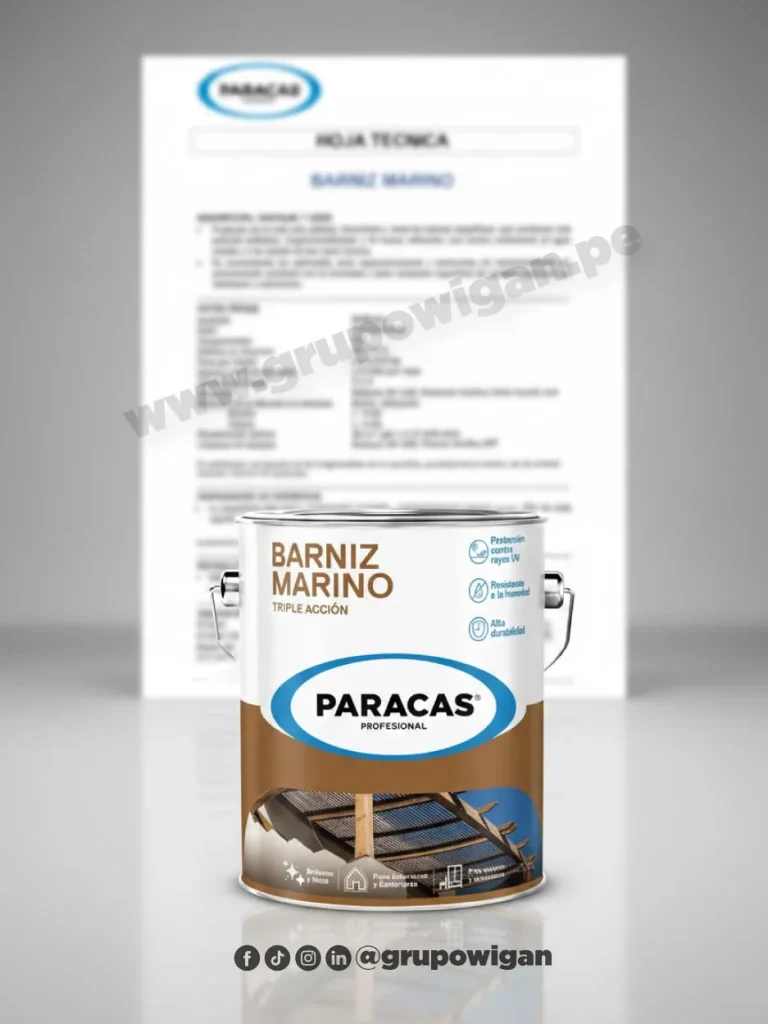 Barniz marino Paracas para madera con ficha técnica de protección exterior