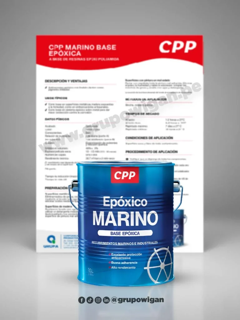 Base epóxica marina CPP con ficha técnica para protección anticorrosiva