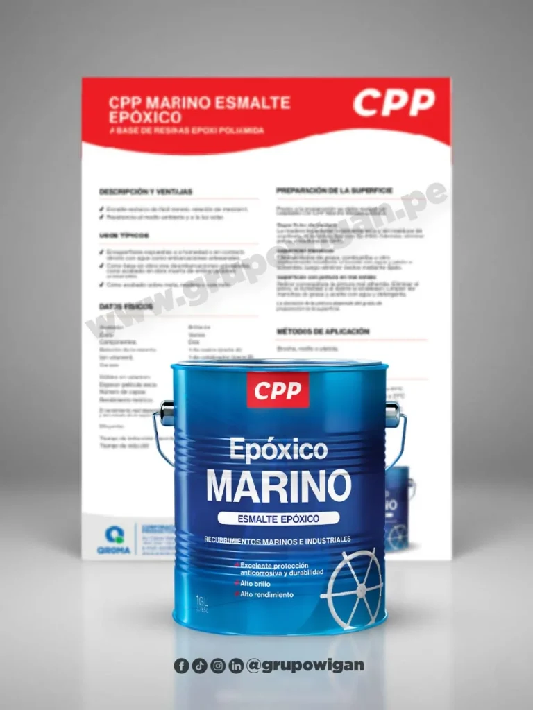 Esmalte epóxico marino CPP con ficha técnica para protección anticorrosiva