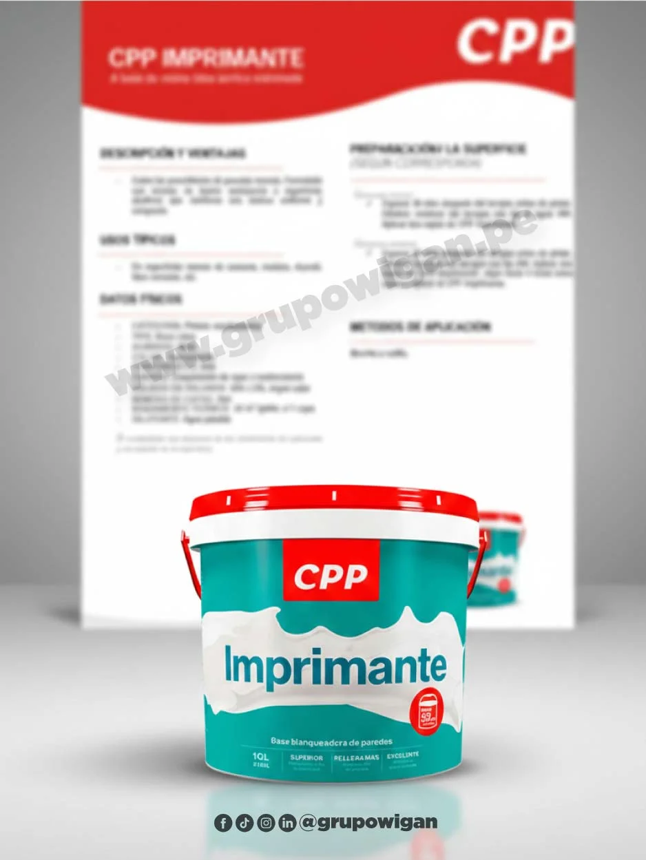 Imprimante CPP con ficha técnica para sellado y preparación de superficies antes del pintado