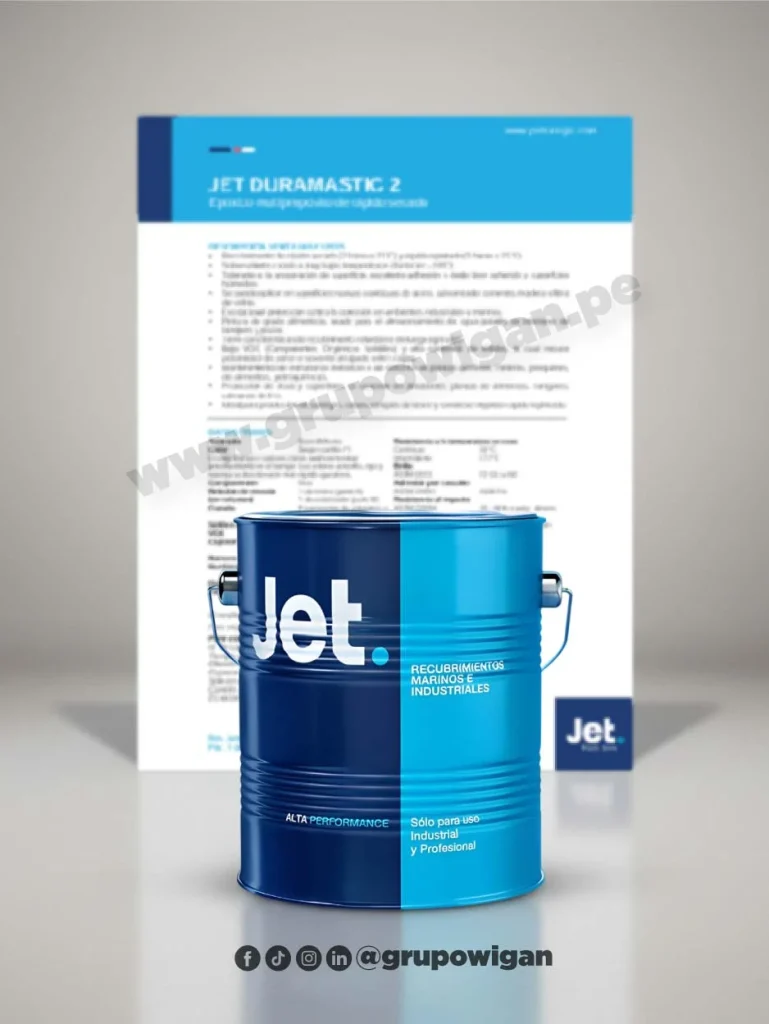 Jet Duramastic 2 con ficha técnica de recubrimiento epóxico de alta resistencia