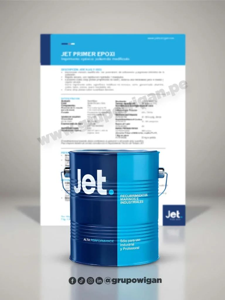 Jet Primer Epoxi con ficha técnica de imprimante epóxico para protección industrial