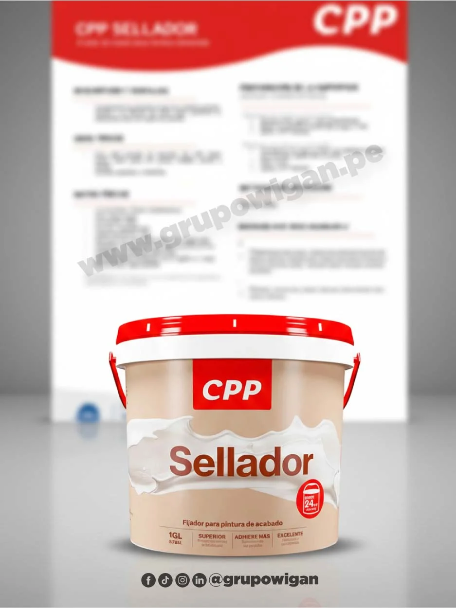 Sellador CPP con ficha técnica para fijación y preparación de superficies antes del pintado