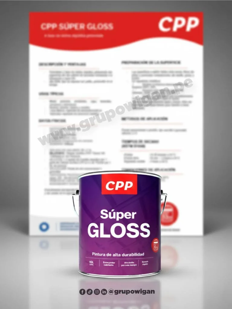 Pintura Súper Gloss CPP con ficha técnica para acabados brillantes de alta durabilidad