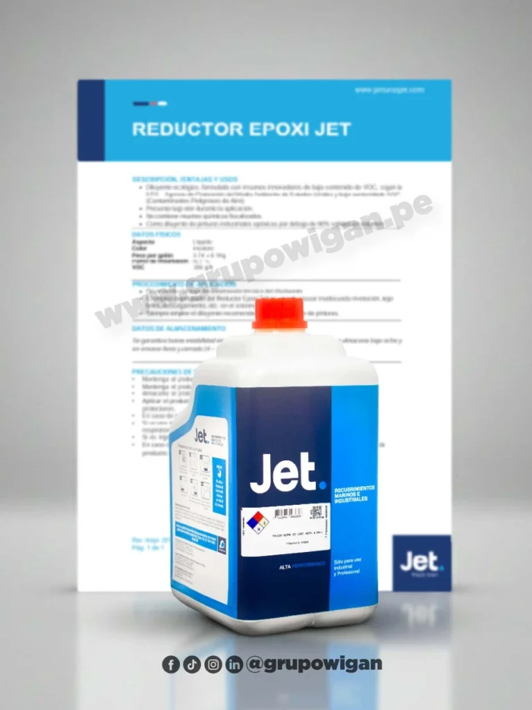 Reductor Epoxi Jet para ajuste de viscosidad en sistemas epóxicos industriales