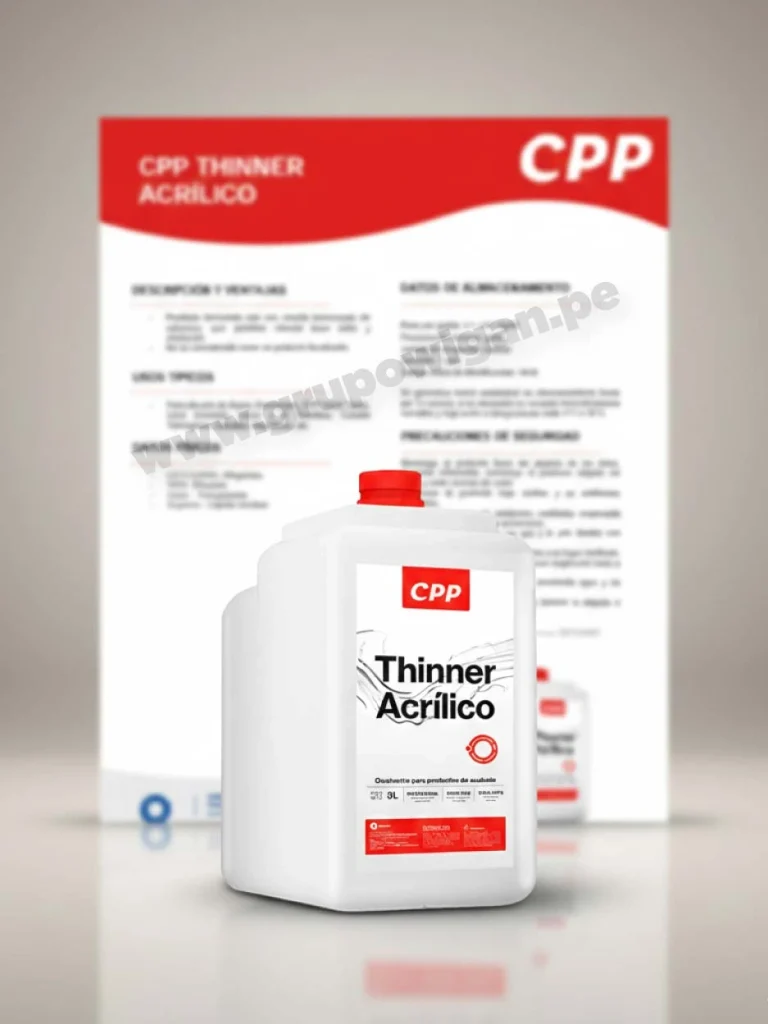 Thinner Acrílico CPP para dilución de pinturas acrílicas y limpieza de equipos